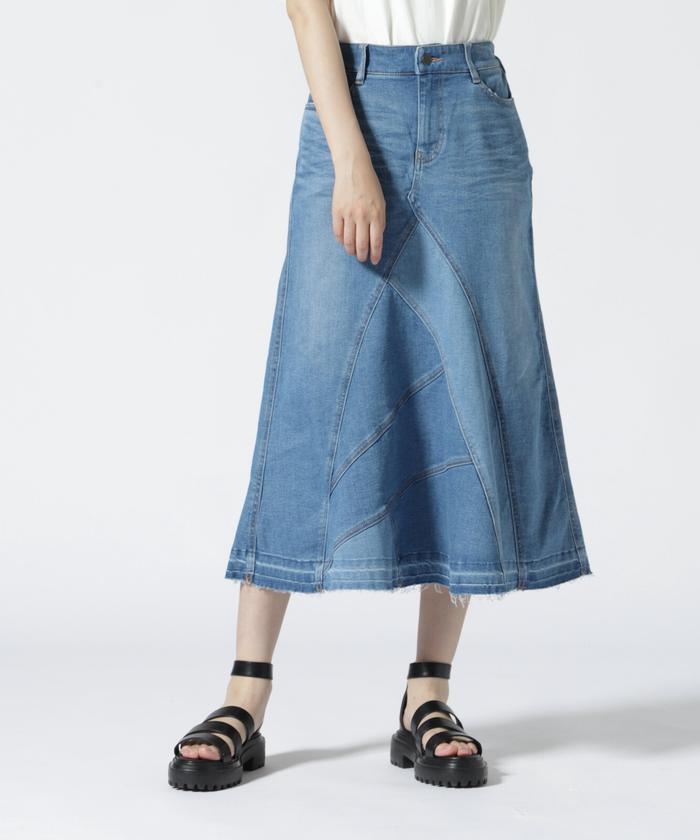 AVIREX/《直営店限定》 REMAKE STRETCH DENIM NAVY SKIRT/ リ･･･