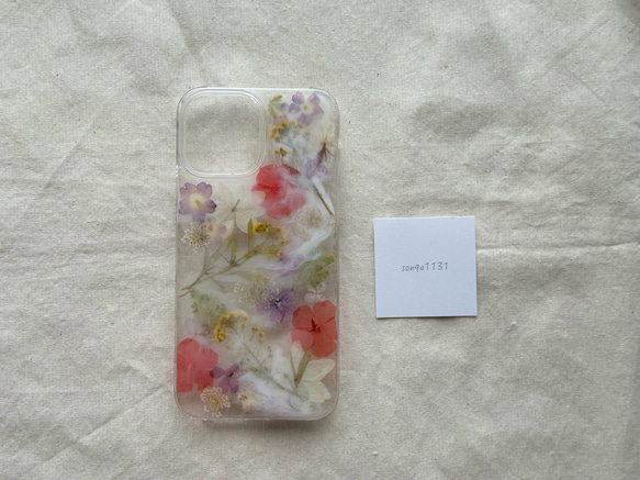 【値下げ中！】 ♡押し花ケース♡ 《花摘み》iPhone13proMAX対応