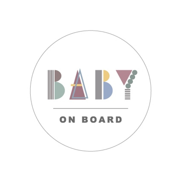 colorful_logo カーステッカー　Baby on board（シールタイプ）