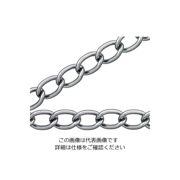 ニッサチェイン（NISSA CHAIN） クローム 鉄 マンテル 30m巻 R-IM116 1巻（30m）（直送品）