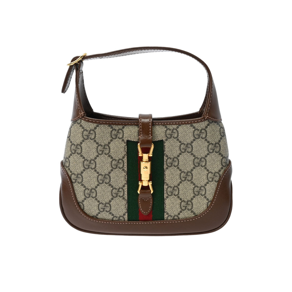 GUCCI グッチ ジャッキー1961 スモール ベージュ ゴールド金具 637092 レディース GGスプリームキャンバス レザー ショルダーバッグ Aランク 中古 