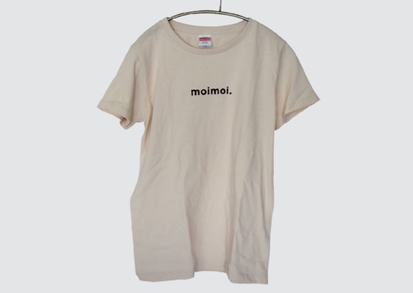 暮らしのたからものオリジナルTシャツ「moimoi」ナチュラル