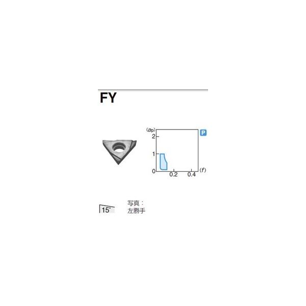 旋削用チップ TPGT110308RーFY:T1500A TPGT110308R-FY:T1500A 1セット(10個)（直送品）