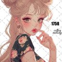 original sticker « no.1758 »     //     人物ステッカー オリジナルステッカー オリジナル人物ステッカー ステッカー cotton melody