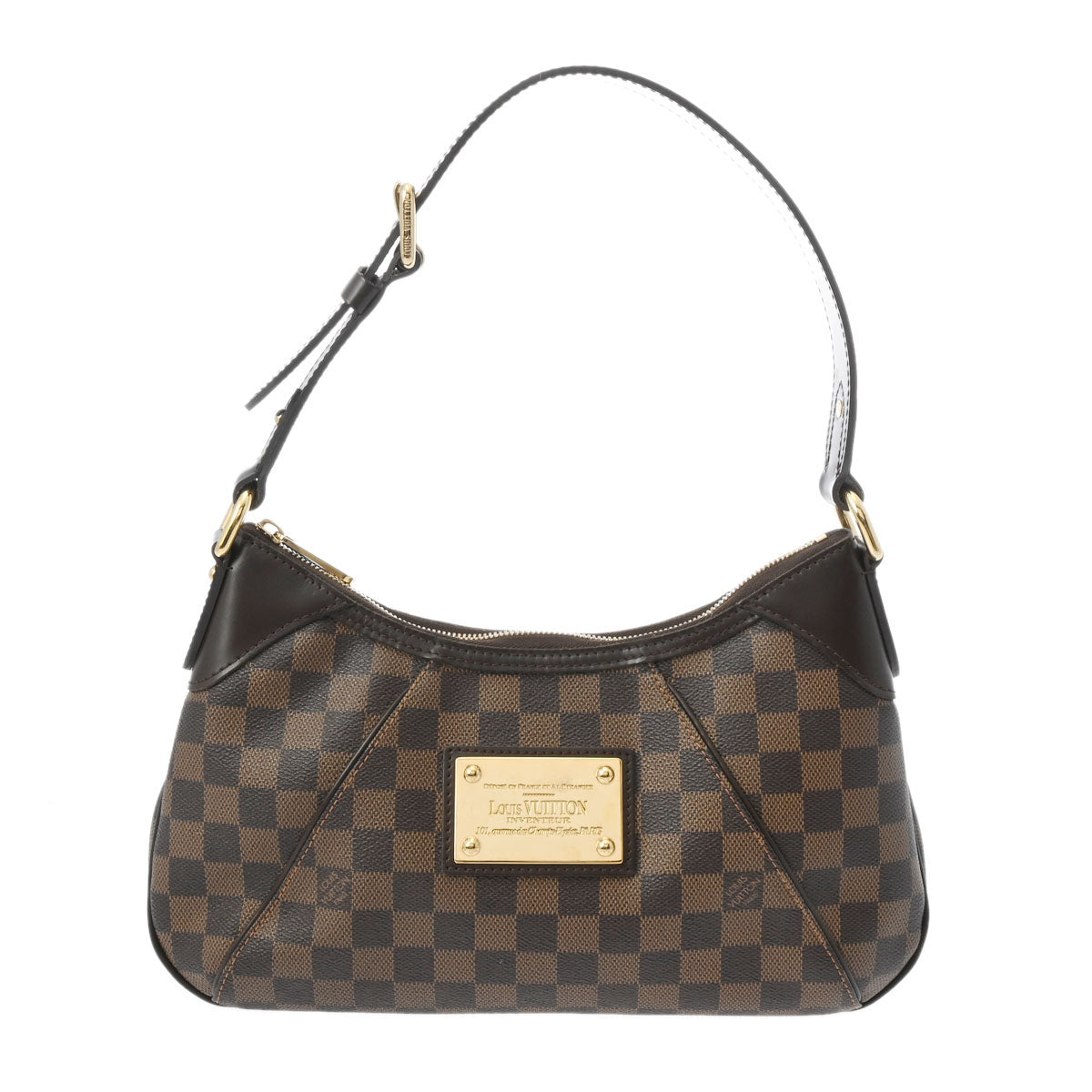 LOUIS VUITTON ルイヴィトン ダミエ テムズ PM ブラウン N48180 レディース ダミエキャンバス セミショルダーバッグ Aランク 中古 