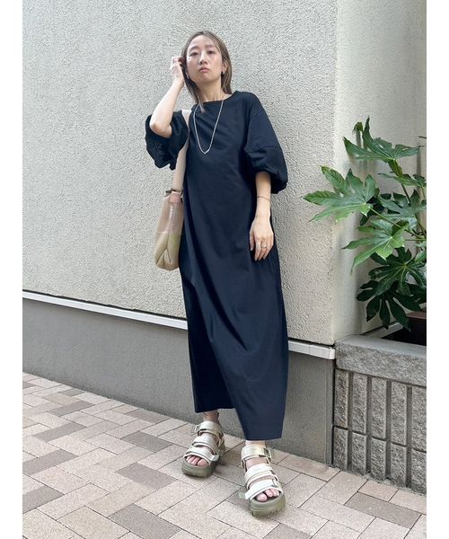 emmi　atelier/【emmi×PlaX】 袖ボリュームカットソーワンピース