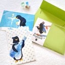 ペンギンポストカード［夏休みセット］5枚入り