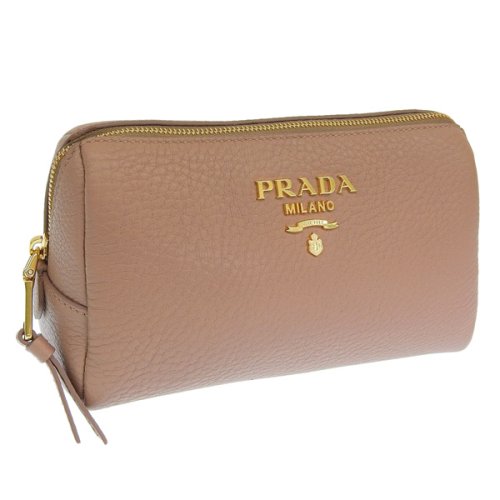 PRADA プラダ VITELLO DAINO ヴィッテロ ダイノ レザー ポーチ 小物入れ メイクポーチ