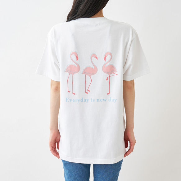 フラミンゴ バックプリントTシャツ