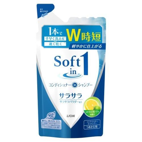 ライオン ソフトインワン サラサラ つめかえ用 ３８０ＭＬ ソフトインワン