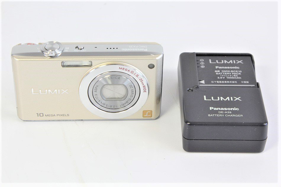 Panasonic デジタルカメラ LUMIX (ルミックス) FX35 グロスゴールド DMC-FX35-N 【中古品】