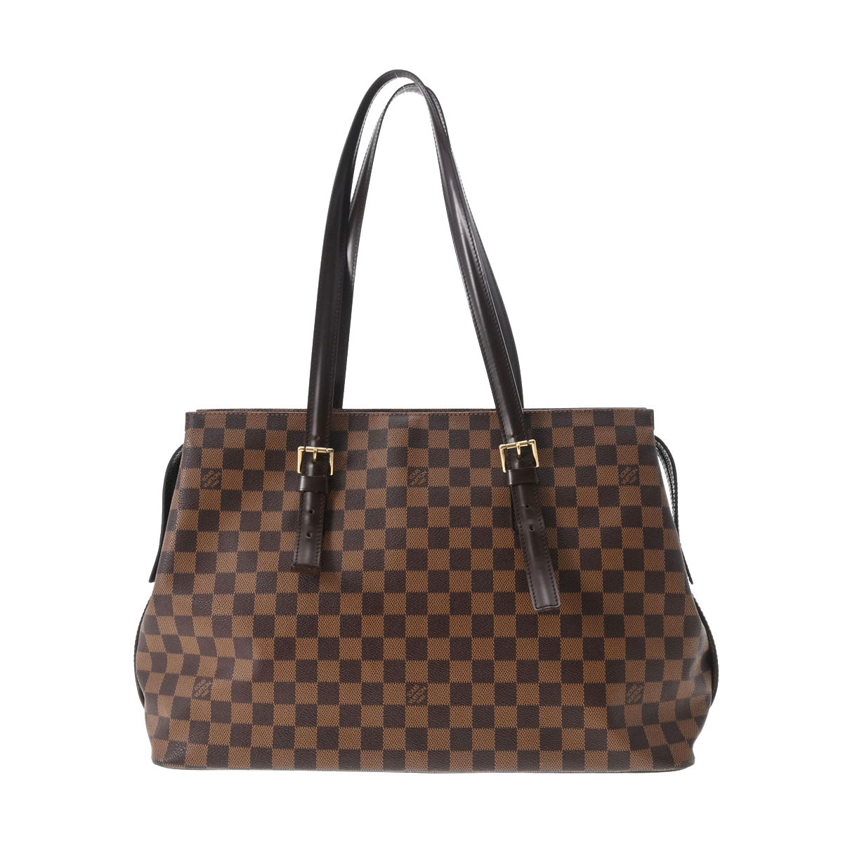 LOUIS VUITTON ルイヴィトン ダミエ チェルシー 旧型 トートバッグ ブラウン N51119 ユニセックス ダミエキャンバス ショルダーバッグ ABランク 中古 