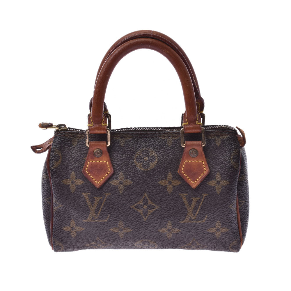 LOUIS VUITTON ルイヴィトン モノグラム ミニスピーディ 2WAYバッグ ブラウン M41534 レディース モノグラムキャンバス レザー ハンドバッグ Cランク 中古 