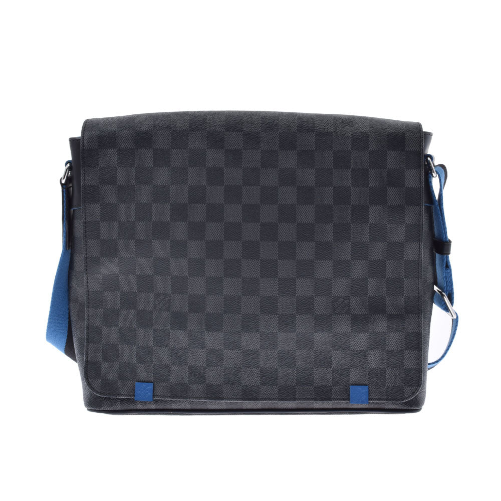 LOUIS VUITTON ルイヴィトン ダミエ グラフィット ディストリクトMM NM 黒/グレー N42406 メンズ ダミエグラフィットキャンバス ショルダーバッグ Aランク 中古 