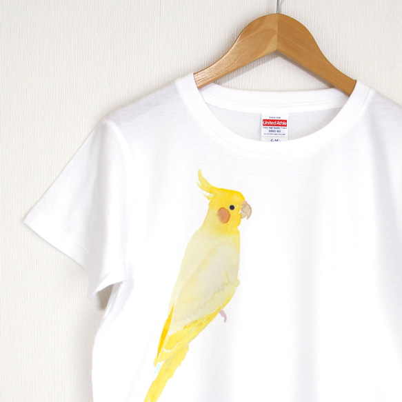 p-jet　オカメインコ （ルチノー）　 Tシャツ　 /  鳥 インコ