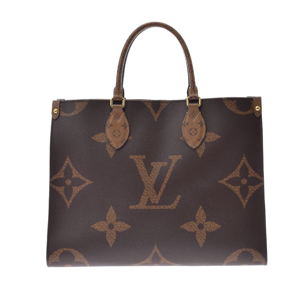 LOUIS VUITTON ルイヴィトン モノグラム リバース オンザゴーMM ブラウン M45321 ユニセックス  モノグラムキャンバス トートバッグ Aランク 中古 