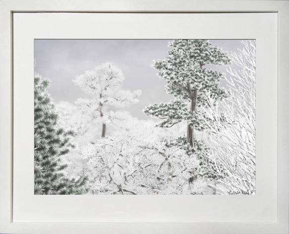 デジタル版画「雪化粧」