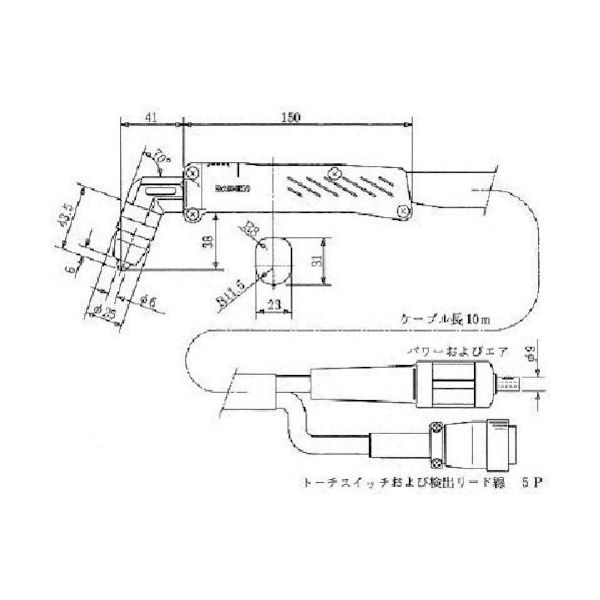 ダイヘン プラズマ切断トーチ CTL-0151 1本 851-3233（直送品）