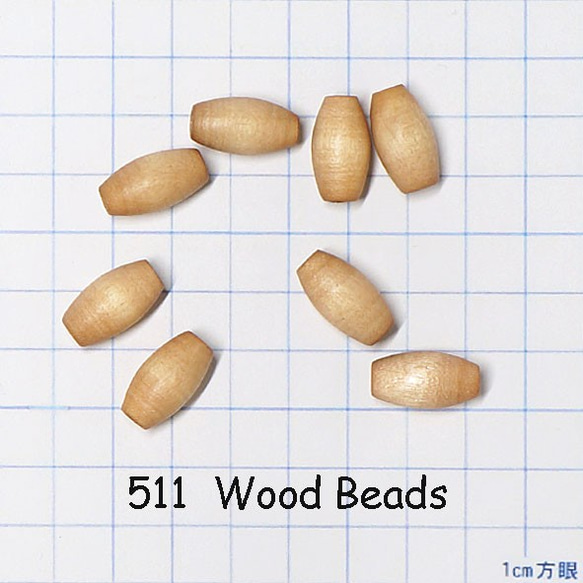 【USAボタン】Wood Beads【ff0511】