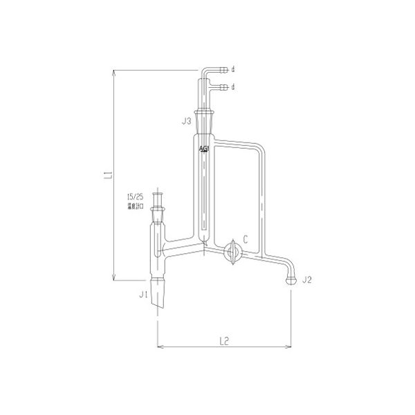 旭製作所 手動還流器 ガラスコック 3534