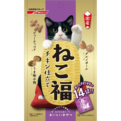 日清ペットフードねこ福 チキン仕立て３ｇ×１４