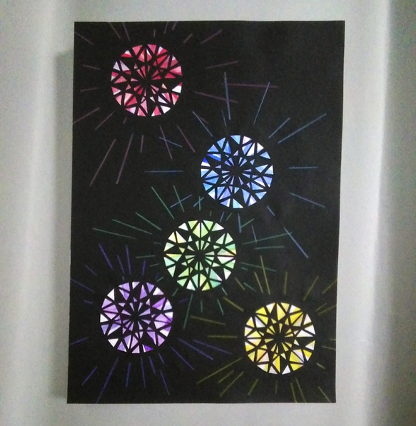 【切り絵】原画　A5サイズ　jewel