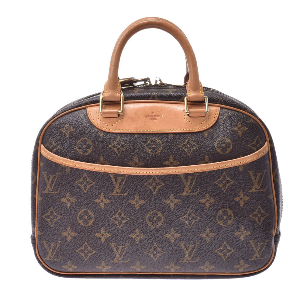 LOUIS VUITTON ルイヴィトントゥルーヴィル  モノグラム ブラウン ユニセックス モノグラムキャンバス ハンドバッグ M42228  中古