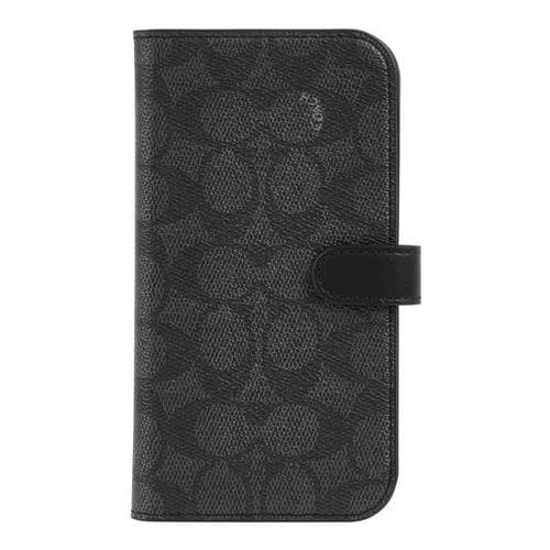 Coach Folio Case for iPhone 15 Pro [ Signature C Charcoal ] CH052704 ブラック