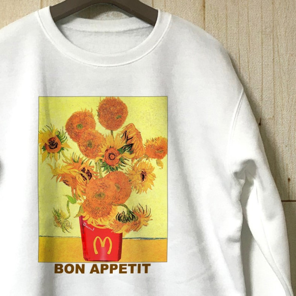 BON APPETIT / 絵画プリント トレーナー