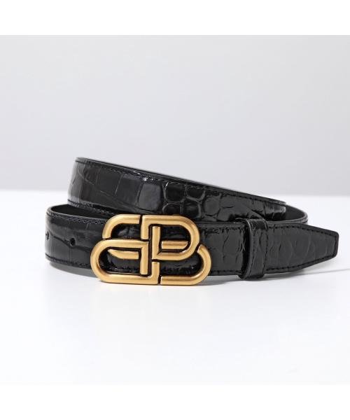 BALENCIAGA ベルト BB THIN BELT 581690 1LR04 クロコダイル