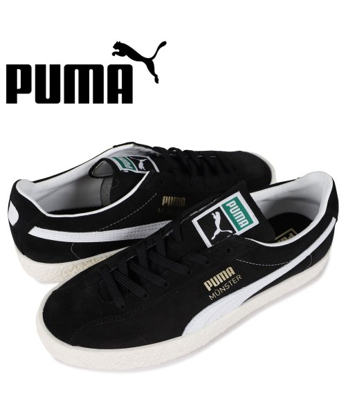 PUMA プーマ ミュンスター クラシック スニーカー メンズ MUENSTER CLASSIC ブラック 黒 383406－02