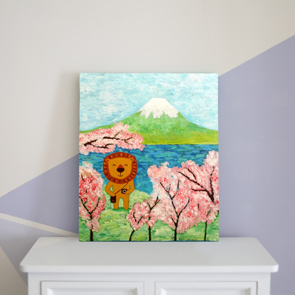 神原画∣ 富津山麓の桜