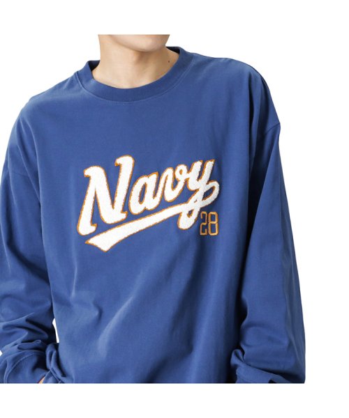 NAVY ネイビー カレッジサガラロングスリーブTシャツ MC22－306－41G