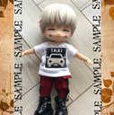 ねんどろいどどーる　服　少しだけ丈の長い　白色Tシャツ　TAXI