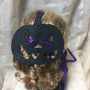 こわいかぼちゃピンクリップ黒大　ネオブライス　リカちゃん　ハロウィン　ヘアアクセサリー