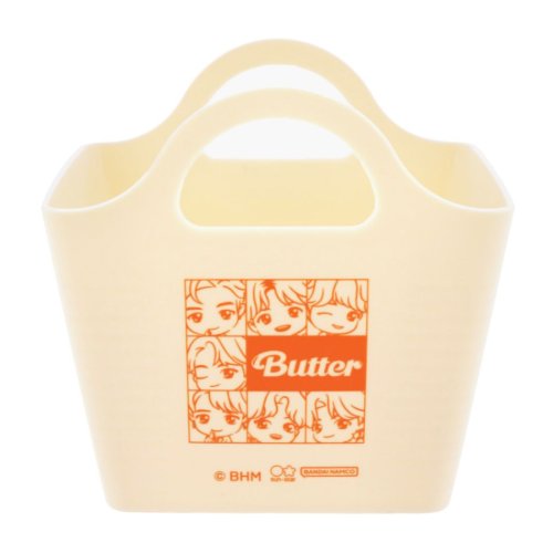 タイニータン TinyTAN キャラクター 卓上収納 ミニバスケット Butter ホワイト