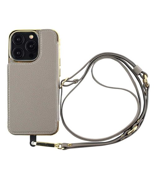 (iPhone15 Pro) Cross Body Case Duo (gray)