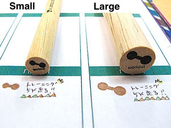 トレーニング　ダンベル　筋トレ　ジム　趣味ハンコ　手帳用はんこ　スケジュールスタンプ　アイコン　カレンダーにも