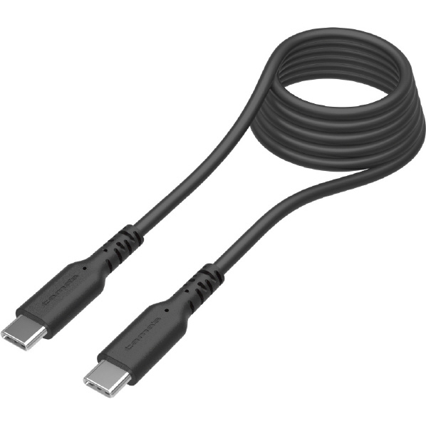 多摩電子工業 USB2．0 Type-C/Type-Cソフトケーブル 100W 過熱防止(2．0m) ブラック TH279CC20K