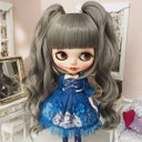 ネオブライス ウィッグ 姫バングツーテール グレイアッシュ 10インチ/ドール Blythe