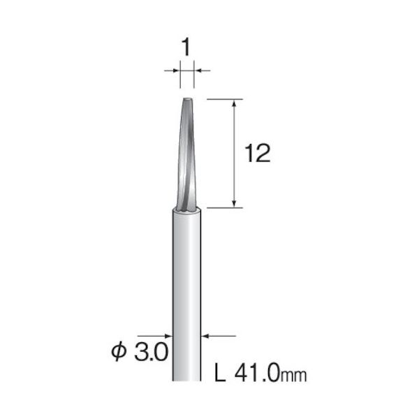 ミニター ミニモ スチールカッター 樹脂用 切り抜き φ1 (10本入) BS1551 1袋(10本) 852-7540（直送品）