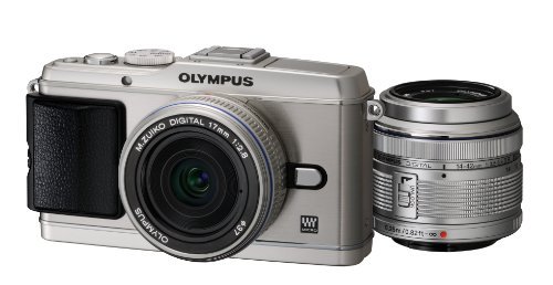 OLYMPUS ミラーレス一眼 PEN E-P3 ツインレンズキット シルバー E-P3 TKIT SLV【中古品】