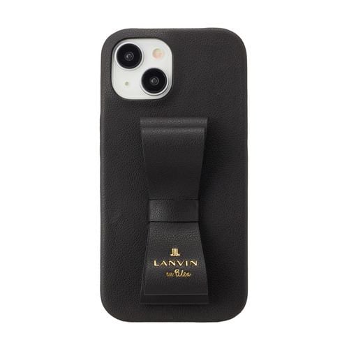 LANVIN en Bleu Slim Wrap Case Stand & Ring Ribbon for iPhone 15 [ Black ] LBBLKSRIP2361 ブラック