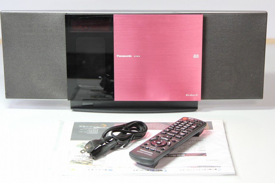 パナソニック コンパクトステレオシステム D-dock シルバー SC-HC4-P【中古品】