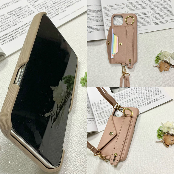 【2025の人気アイテム】 ショルダーストラップ付き　ベルト＆カードポケット　スマホケース　iPhoneケース_画像1