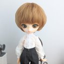 1151※ハルモニアブルームアウトフィット※単品※白のフリルの長袖ブラウス※1/6ドール服