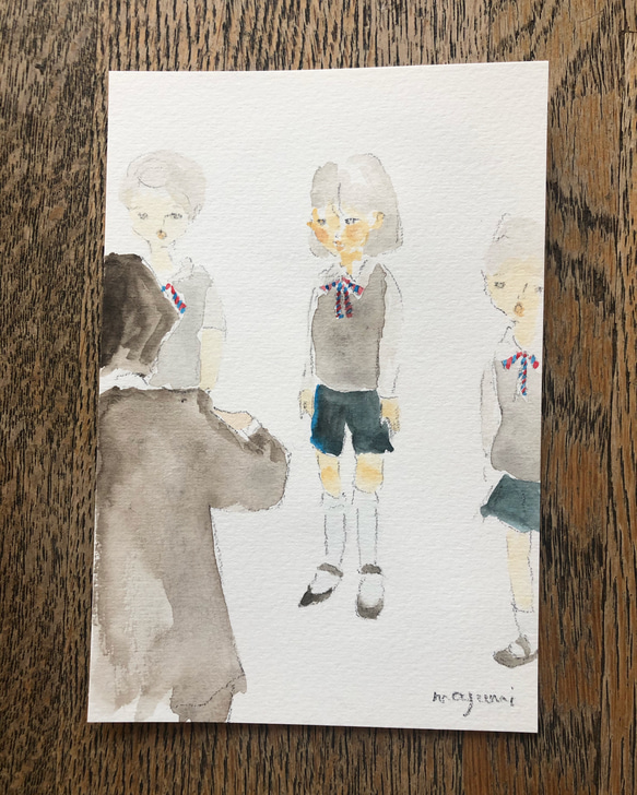 水彩画「合唱」原画