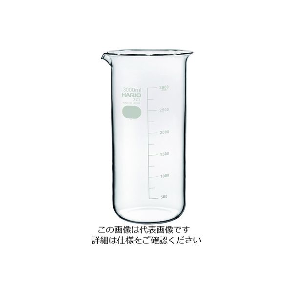 HARIO トールビーカー 目安目盛付 3000ml TB-3L-SCI 1個 206-5672（直送品）