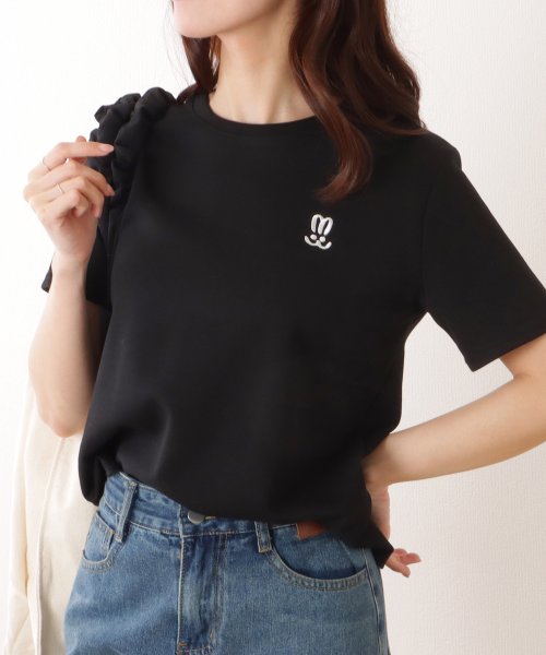 ラウンドネック ワンポイント ベーシック 半袖 Tシャツ