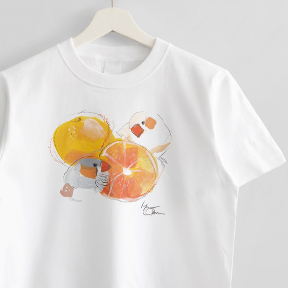 Tシャツ（オクムラミチヨ / キンカチョウさんとみかん）